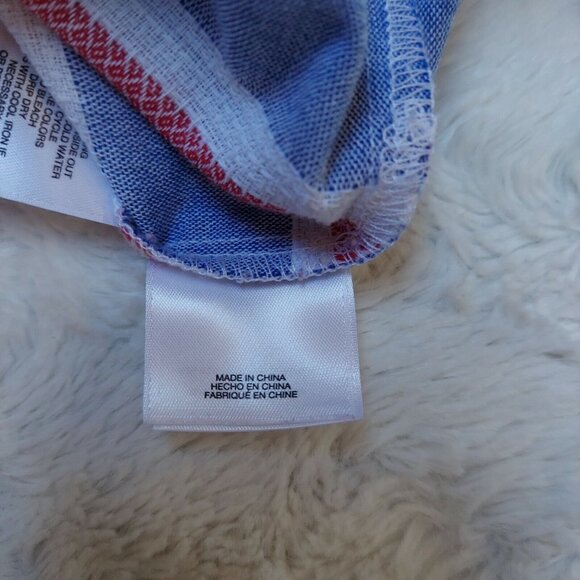 Anne Klein Womens Button Up Top Knotted Elbow Stripes Multicolor Extra Large XL - Picture 4 of 9